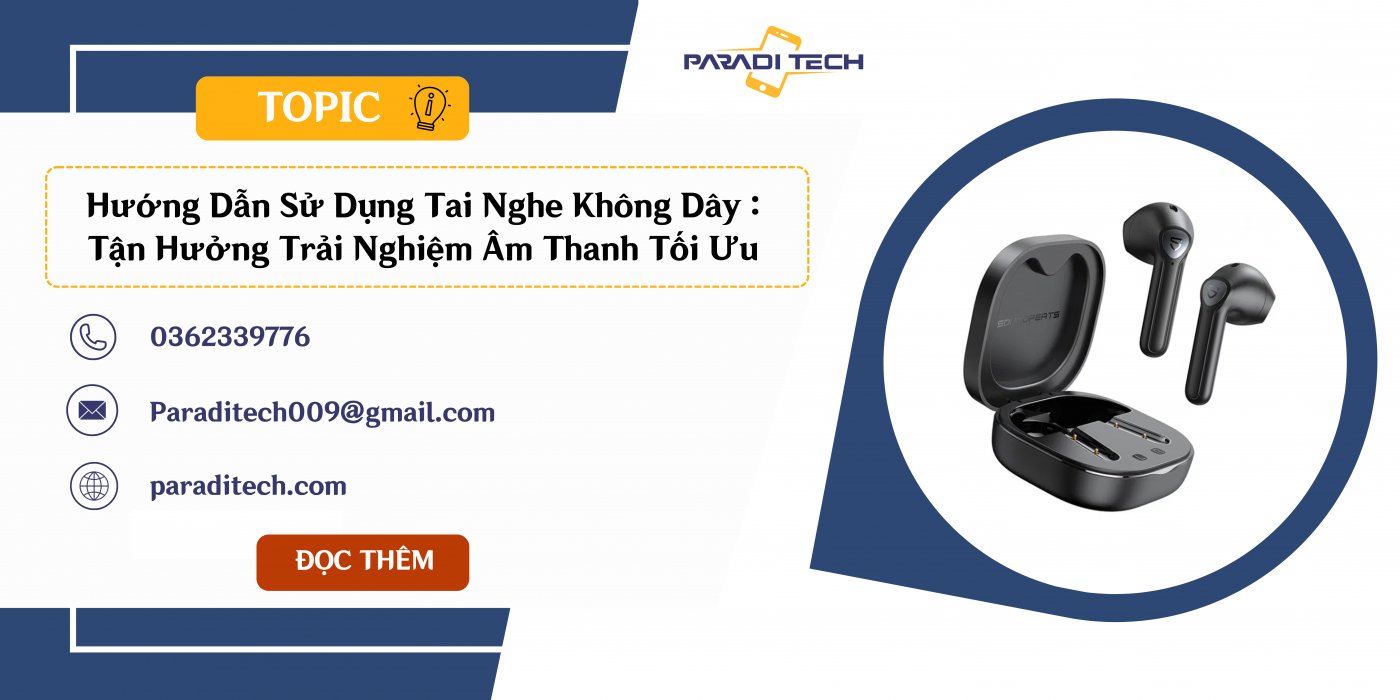 hướng dẫn sử dụng tai nghe ko dây